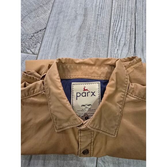Parx Authentic Casual Khaki Button Down Shirt Slim Handcrafted Men's Size M (39) - Picture 6 of 7